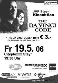 JVP-Kinoaktion - The Da Vinci Code@Cityplexxx Steyr