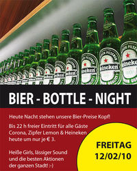 Bier Bottle Night@Lava Lounge Linz