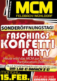 Faschings Confetti Party@MCM  Feldbach