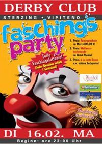 Faschingsparty Derby Club@Derby Stodl