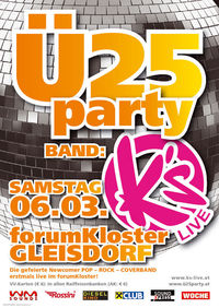 Ü25 Party mit Band: K’S LIVE@forumKloster Gleisdorf