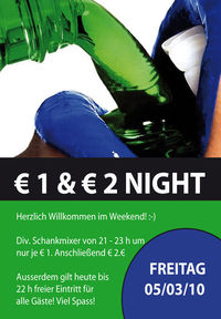 €1 & €2 Night@Lava Lounge Linz