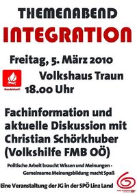 Themenabend Integration@Volksheim Traun