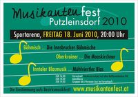 Musikantenfest Putzleinsdorf@Sportzentrum Putzleinsdorf
