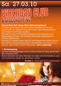 Birthday Club & Discoshopping@Bali  Eggenfelden