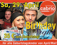 Birthday Night April+Mai@Cabrio