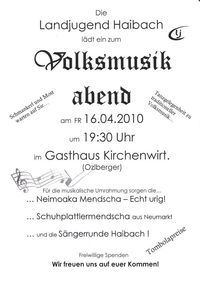 Volksmusik Abend@Ozlberger - Kirchenwirt