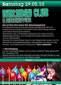 Birthday Club & Discoshopping@Bali  Eggenfelden