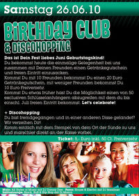 Birthday Club & Discoshopping@Bali  Eggenfelden