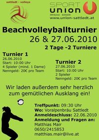 Beachvolleyballturnier 2010@Voralpenbräu Sattledt