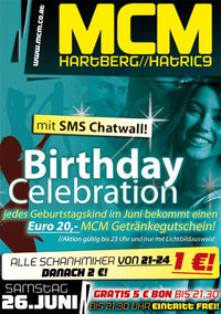 Birthday Celebraton mit SMS Chatwall@MCM Hartberg