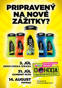 Axe Sprchovacia Párty na festivale Dohoda@Zemplínska Šírava