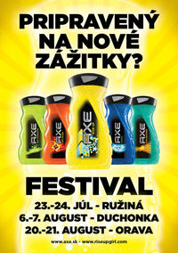 Axe Sprchovacia Párty na festivale Orange Joj Music Summer Ružiná@Ružiná