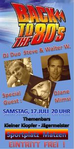 Back To The 80s - Eine musikalische Reise zurück in die 80iger Jahre !@Sportplatz des SV Matzen