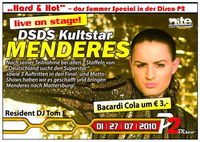 DSDS Kultstar Menderes live on stage!