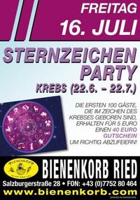 Sternzeichen Party "Krebs"