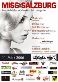 Wahl zur Miss Salzburg 2006@Fabrik West