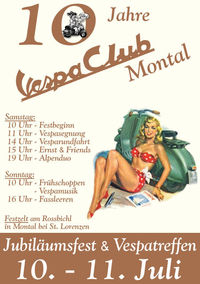 Jubiläumsfest - 10 Jahre Vespa Club Montal!@ Rossbichl in Montal bei St. Lorenzen 