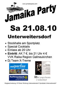 Jamaika Party@Sportplatz, Stockhalle