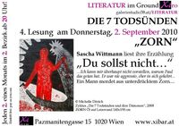 Literatur im Ground Xiro 4. Lesung Lesereihe die 7 Todsünden@Xi Cafe & Bar