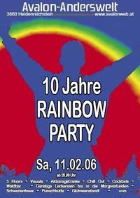 10 Jahre RAINBOW-PARTY@Avalon-Anderswelt