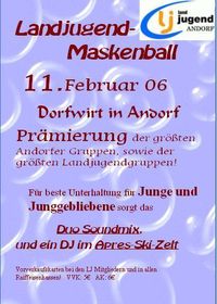 Landjugend Maskenball@Dorfirt