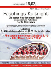 Faschings Kult Nacht@Vulcano