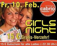 Ladies Night - 15 Euro Freiverzehr@Cabrio