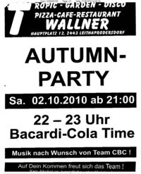 Autumn-Party@Disco Tropic Garden Wallner