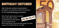 Birthday Oktober@Lava Lounge Linz