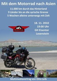 Motorradreise Multimediavortrag - Asien@GH- Eisentor Losenstein