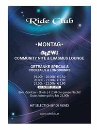 OEHWU Community & Erasmus Lounge@Ride Club
