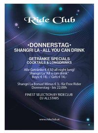 Shangri La - All You Can Drink @Ride Club