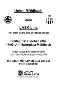 Union Mühlbach vs. LASK Linz@Sportplatz Mühlbach