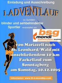 Benefizlauf - 1. Adventlauf@Mariazell-Sonntagberg