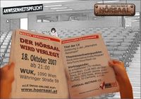 Der Hörsaal wird verlegt@WUK