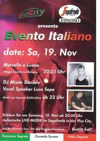 Evento Italiano@Segafredo Plus City