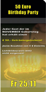 50 € Birthdayparty