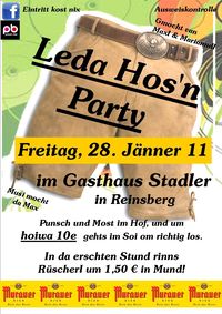 Leda Hos'n Party@Gasthaus Stadler