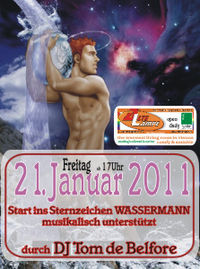 Start ins Sternzeichen Wassermann mit DJ Tom de Belfore@Gay Bar Alte Lampe