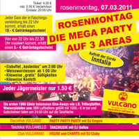 Rosenmontags Megaparty @ Vulcano