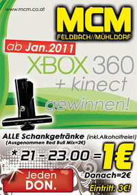 XBox 360 + kinect gewinnen! @MCM  Feldbach