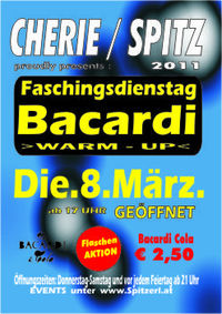 Faschingsdienstag  Bacardi Warm - Up