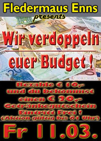 Wir verdoppeln euer Budget !