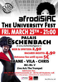 Afrodisiac - The University Fest@Palais Eschenbach