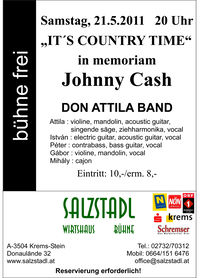 It´s country time - in memoriam Johnny Cash@Salzstadl