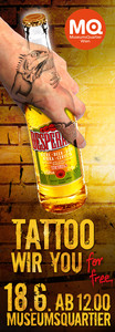 Desperados Hautnah im MQ: Tattoos/Airbrush/T-Shirts/Beats & more than Beer