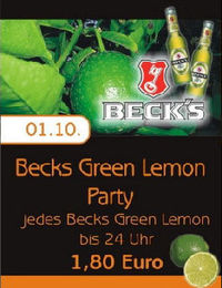 Becks Green Lemon Promotion Night