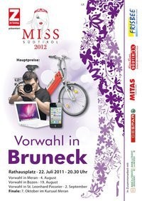 Miss Südtirol Vorwahl in Bruneck@Rathausplatz