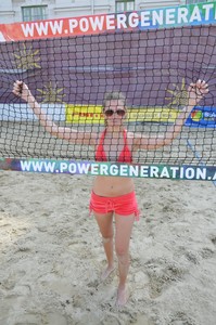 Footvolley mit Rapid Wien@Sand in the City